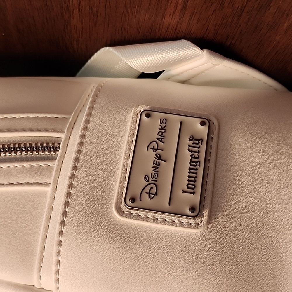 Loungefly White Backpack Baymax And Mochi with Disney Parks Logo - Picture 3 of 6